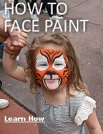This little girl just had her face painted at the Universal Studio theme park in Orlando, Florida.